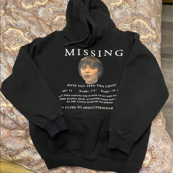 ih nom uh nit black hoodie